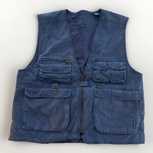 North River Outfitters Vented‎ Vest Fishing Hunting Photography - Blue - Size XL